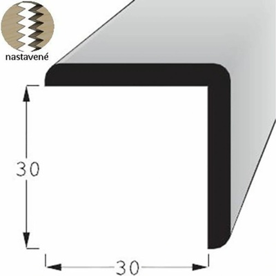 Lišta rohová R 3030, smrk, délka 240 cm nastavovaná