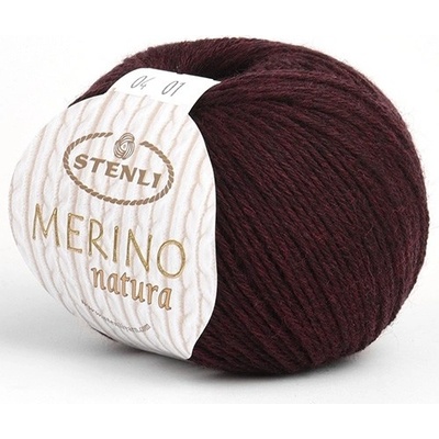 Příze Stenli Merino Natura hnědovínová