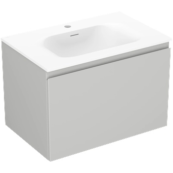 Mexen Orio шкафче за баня 70 см с мивка Vela, 1 чекмедже, сиво мат/бяло мат (91A10-07047-1-BF62-W23M01)