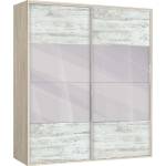 Bogdan Furniture G Двукрилен гардероб с плъзгащи врати Мебели Богдан Модел bm-ava 51, кристал със сонома
