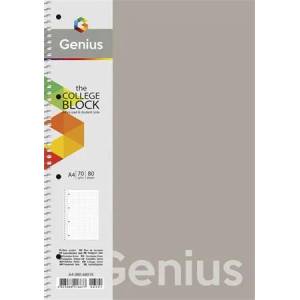 Shkolyaryk Publishing House Спирална тетрадка, A4, карирана, 80 листа, PP папка, SHKOLYARYK "Genius", смесена A4-080-6803K (A4-080-6803K)