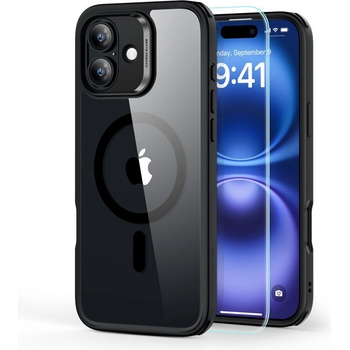 ESR Силиконов кейс с MagSafe за iPhone 16 от ESR Classic Hybrid Halolock - Clear/ Black (4894240243008)