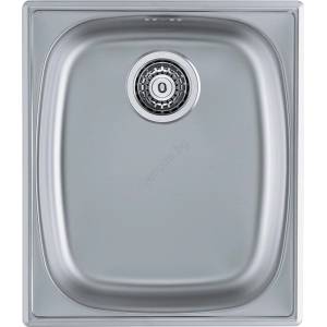 Alveus 1082195 - Кухненска мивка BASIC 44 x 38 см, неръждаема стомана с сатиниран финиш, голям отвор за отпадъци (AV0011) Мивка за вграждане