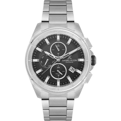 Daniel Klein DK. 1.14224-1 - Мъжки часовник, Exclusive, Кварцов, 44mm, 5 ATM, Черен