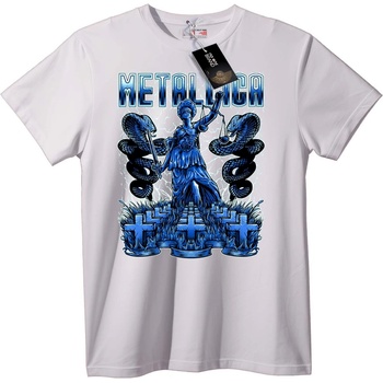 NOONEBRAND Тениска Metallica Синя Статуя - 2XL, Black