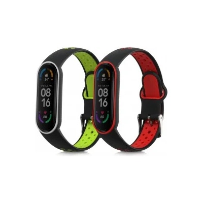 kwmobile 2x Гривна за Xiaomi Mi Smart Band 6 / Mi Band 6 / Band 5 - черен - 51441