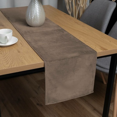 Biante Sametový běhoun Velvet Premium SVP-005 Světle hnědý 35x180cm