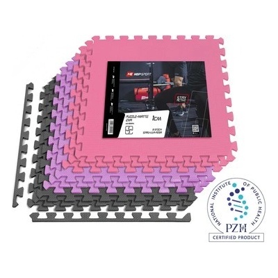 Hop-Sport puzzle EVA 1cm šedo/fialovo/růžová 9 ks – Zboží Dáma