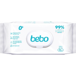 Bebo мокри кърпи чиста вода 99% - 72 броя