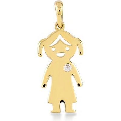 Lillian Vassago Zlatý přívěsek se zirkony dívka LLV01 GP008Y