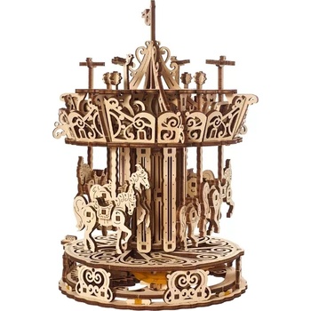 UGears Дървен 3D пъзел Ugears от 305 части - Увеселителна въртележка (U-70129 )