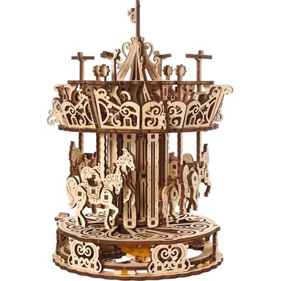 UGears Дървен 3D пъзел Ugears от 305 части - Увеселителна въртележка (U-70129 )