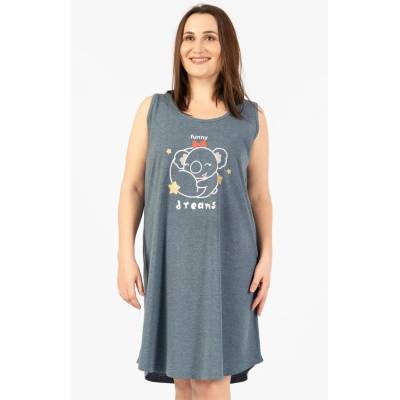 Макси нощница в сиво-син цвят с коала