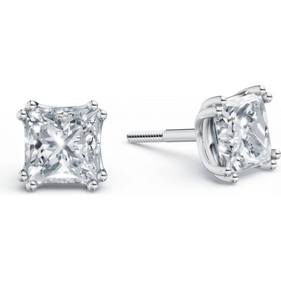 DF Dámské náušnice 6559, bílé zlato s laboratorními diamanty o celkové váze 2.00 ct VS1/F