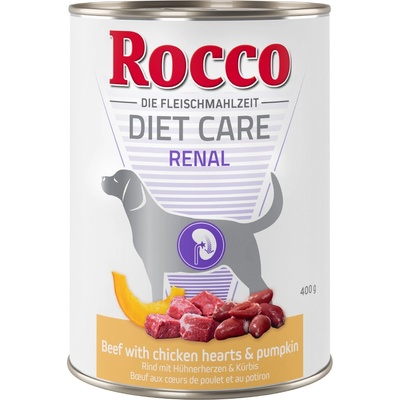 Rocco Diet Care Renal hovädzie s kuracími srdiečkami a tekvicou 24 x 400 g