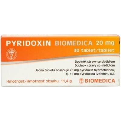 Biomedica Pyridoxin 20 mg 30 tabliet