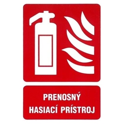 Samolepka Prenosný hasiaci prístroj 74x105mm