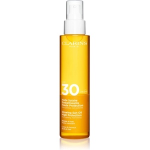 Clarins Sun Care Glowing Oil сухо олио за коса и тяло SPF 30 150ml