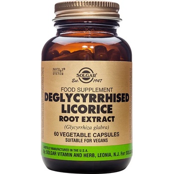 Solgar Хранителна добавка Женско биле, Solgar Deglycyrrhised Licorice Root Extract 60 Veg. Caps