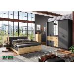 ИРИМ Спален комплект Сити 7081 дъб артизан / графит