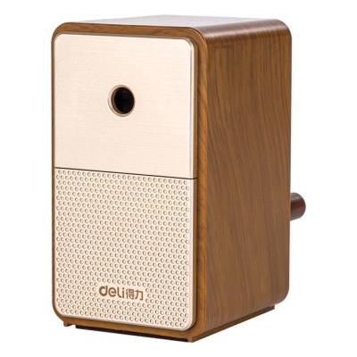 Deli Ретро кафява настолна острилка Deli (6921734969927)