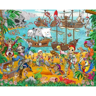 Walltastic Dětská fototapeta Piráti a hledači pokladů, rozměr 244 x 305 cm, doprodej