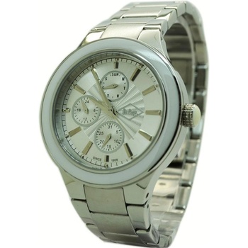 Lee Cooper Сребрист дамски елегантен часовник с бял циферблат Lee Cooper LC-1407H