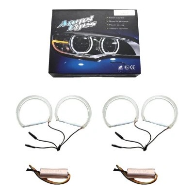 Ангелски Очи кристални за BMW E46 с рефлектор седан, комби (1998-2005) / E46 купе (1998-2003) - U-Design - с два цвята