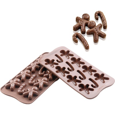 Silikomart Форма за шоколадови бонбони Scg12 Mr Ginger силиконова (22.112.77.0065)
