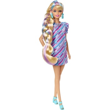 Mattel Детска играчка Barbie, Комплект кукла с дълга коса и звезди, 21.5см, 1710316