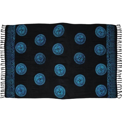 Sarong BOB Batik Mandala černo-tyrkysový