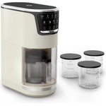Tefal Машина за сладолед Tefal Dolci IG602AE0, 10 програми, Капацитет 3 x 0.46 л, Контейнери от тритан, Уникална технология 1-Step Perfector, Програма за автоматично почистване, Програма Auto Mix-In, Крем ( Ледогенератор