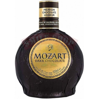 Mozart Pure Black Dark Chocolate Cream 17% 0,5 l (čistá fľaša)