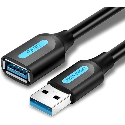Vention CBHBD USB 3.0 Male to USB Female Extension, 0.5m, černý – Zbozi.Blesk.cz
