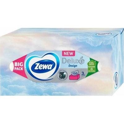 Zewa Deluxe papierové vreckovky 3-vrstvové 150 ks