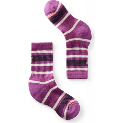 SMARTWOOL K HIKE LC STRIPED CREW, meadow mauve