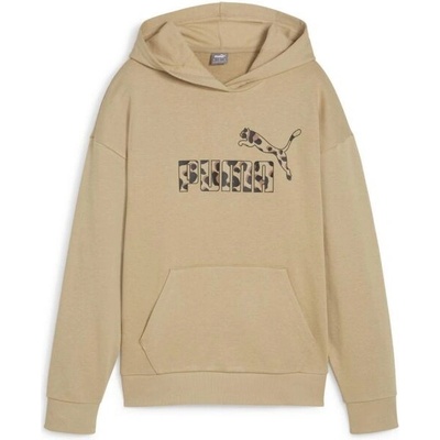 Puma ESSENTIALS+ ANIMAL Hoodie dámská mikina s kapucí béžová