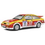 Solido 1: 18 Ford Sierra Cosworth RS Tour de Corse 1987 Червено/Жълто № 11 AURIOL/OCELLI