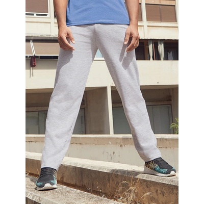 Fruit of the Loom tepláky Lightweight Jog pants světle šedý melír
