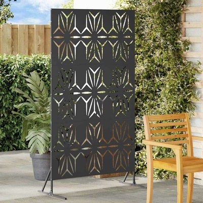 vidaXL Obrazovka pro soukromí 100 x 50 x 180 cm Ocel Černá