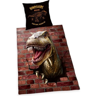 HERDING obliečky 3D Efekt Dino Bavlna 140x200 70x90