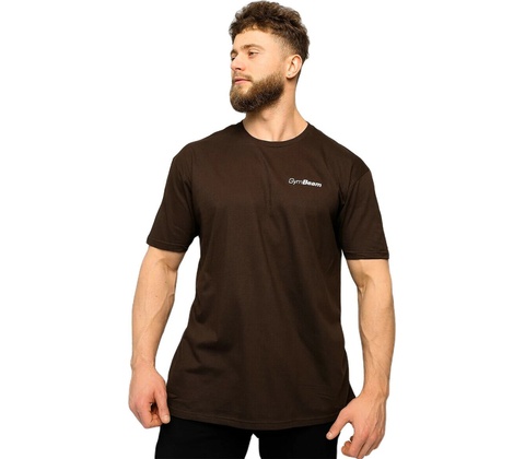 GymBeam tričko Basic Chocolate Brown