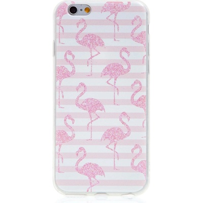 Pouzdro BABACO Apple iPhone 6 / 6S - gumové - plameňáci