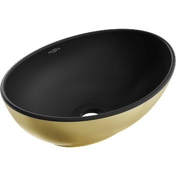 Mexen Elza мивка върху плот 40 x 33 см, черен мат/златен - 21014026 (21014026)