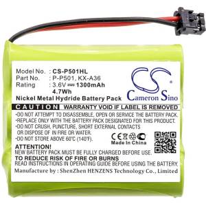 Cameron sino Батерия за телефон 3* АА 3.6V NiMH 1300mAh GPT392 KX-A36 Cameron Sino (CS-P501HL) - privantex
