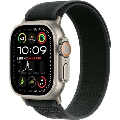 Apple Watch 49 mm čierny Trailový ťah M/L vyhotovenie z prírodného titánu MXTR3ZM/A