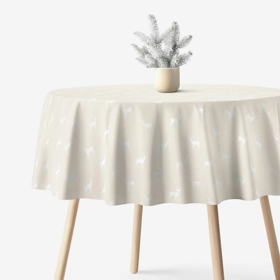 Goldea okrúhly obrus natura jeleňe na režnej Ø 150cm
