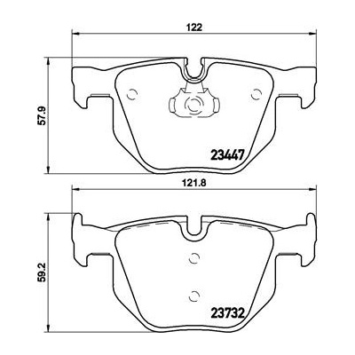 BREMBO Sada brzdových platničiek kotúčovej brzdy P06056