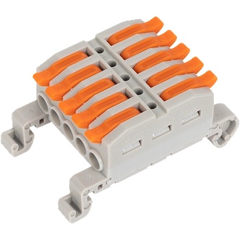 ELMARK КЛЕМА ЗА din ШИНА 5 ВХОДa/5 ИЗХОДa 4mm2 (31042)
