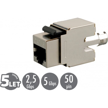 Solarix Konektor keystone SXKJ-6-STP-BK CAT6 STP RJ45